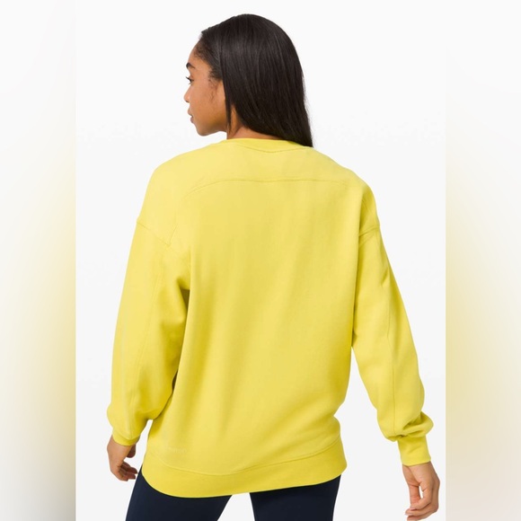 Lululemon Sweatshirt Perfectly Oversized Crew Size 14 Yellow Serpentine - Picture 13 of 16